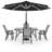 Demi 4 - Person Metal Patio Dining Set with Rectangular Table-125807515