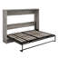 Lit escamotable pleine grandeur, pliable dans une armoire, avec lit en métal et lattes de pin, lit escamotable pliable peu encombrant