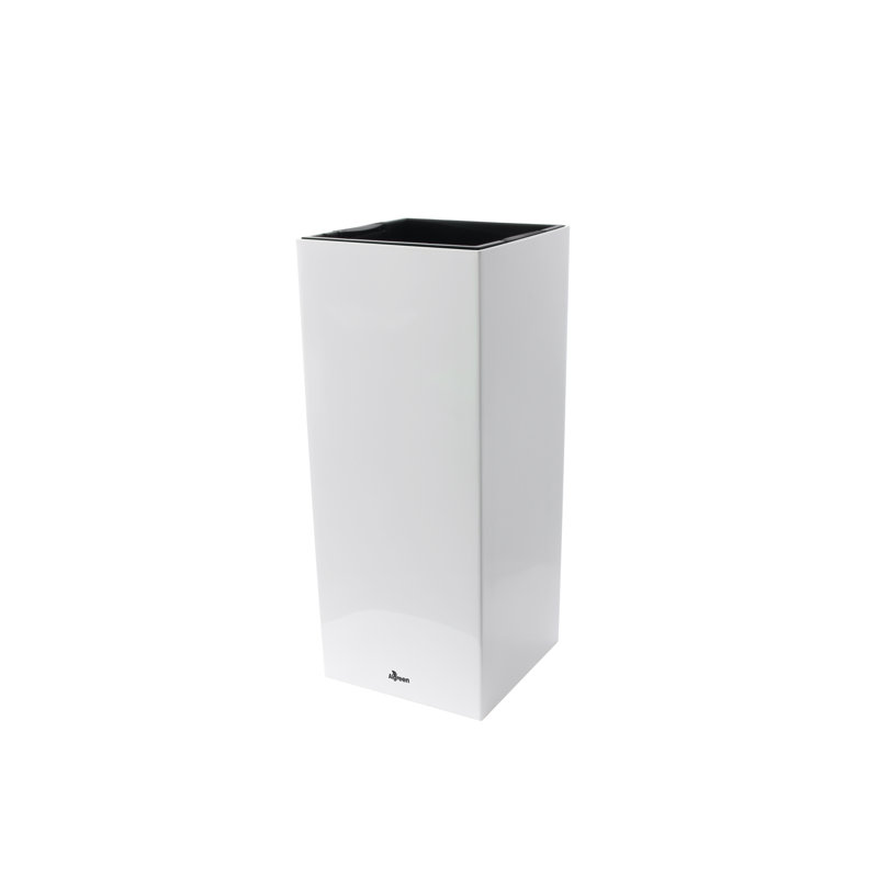 26" White Tall Square Self-Watering Resin Planter