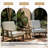Louque Teak Outdoor Two-Person Patio Set With Cushions And Side Table-1772578276-1772578282