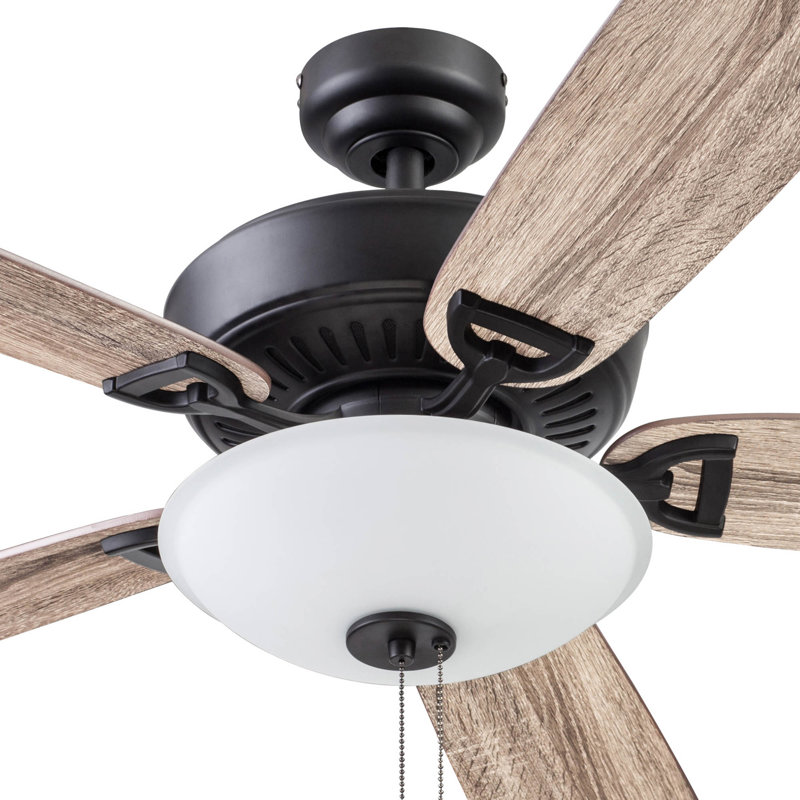 Ventilateur de plafond 52 po avec lumières DEL Montlake, Bronze espresso avec pales châtaignier foncé / p