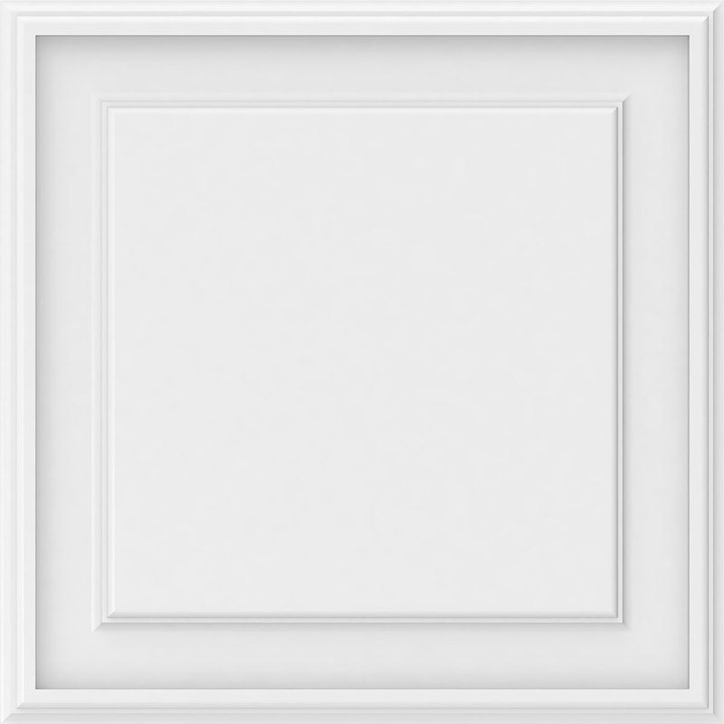 Panneau mural surélevé en PVC blanc Legacy, H 20 po x l 20 po x P 0,63 po