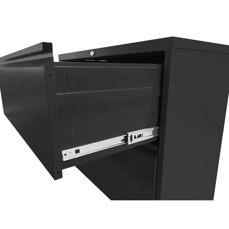 4 Drawer Metal File Cabinet With Lock, Steel Build, Tilt, Full Extension Drawers For Office/Home Organization And Maintenance Keeping
