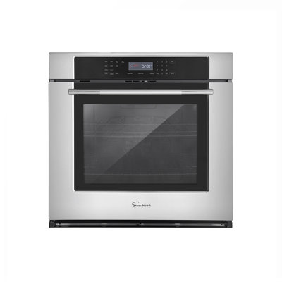Empava 30 inch Stainless Steel Electric Single Wall Oven, with Air Fry, Convection Bake, Self-Cleaning, 5.0 cu. ft. Capacity, Sabbath Mode