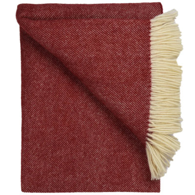 Shetland Lambswool Hand Woven Throw Blanket