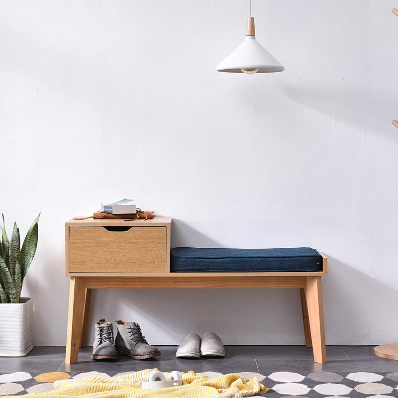 Sabrina Polyester Blend Upholstered Storage Bench