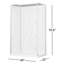 Ensemble de douche rectangulaire en chrome avec panneaux muraux et base 48 po x 32 po x 78,6 po Vienna -120146726
