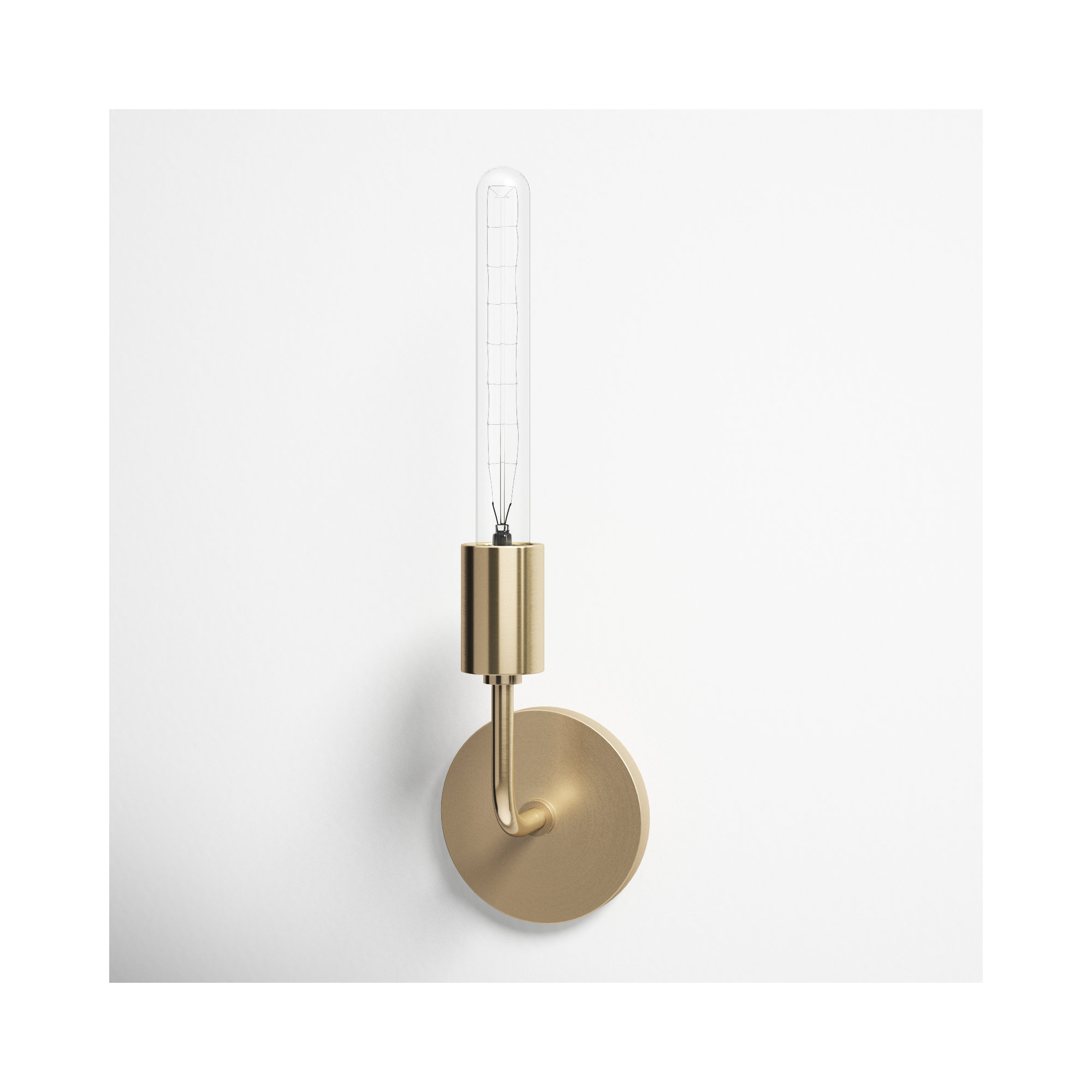 Madisson Single Light Dimmable Armed Sconce, Aged Brass