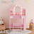 Kids Vanity With Lights, Princess Makeup Vanity Desk With Open Bookshelf-114357221