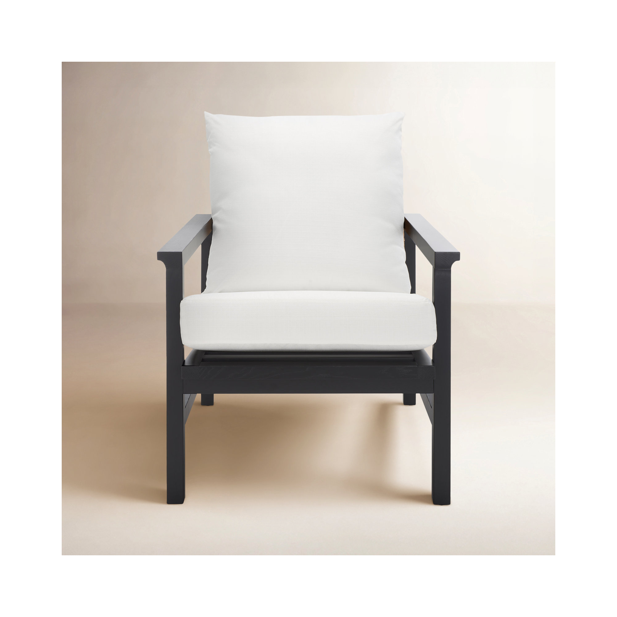 Upholstered Armchair, Black