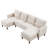 U-Shaped Sponge-Filled Cushion Combination Sofa-1181038923