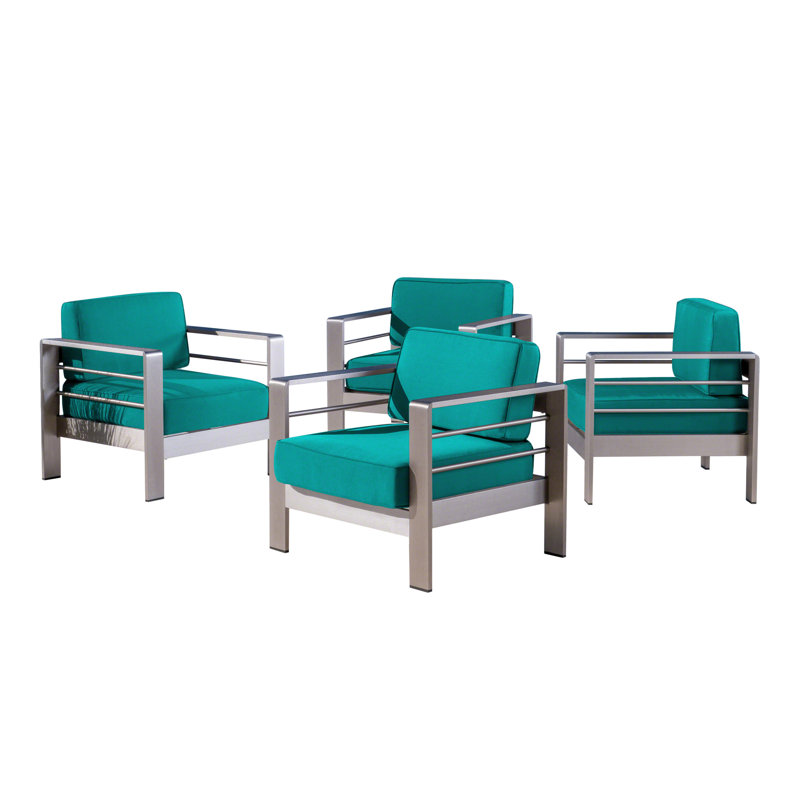 Chaise de patio Elwyn avec coussins Sunbrella