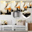 «Gray and Gold Sunset Collage II», art mural abstrait en métal-1225021806