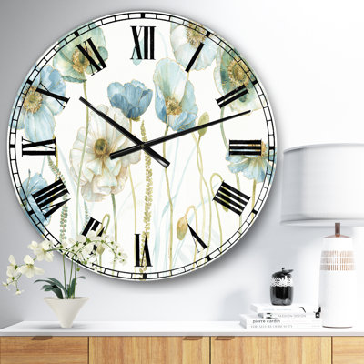 My Greenhouse Cottage Flowers IV - Horloge murale traditionnelle