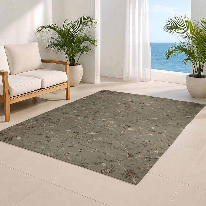 Nature Brown Indoor and Outdoor Area Rug, Rectangle 2' x 3'