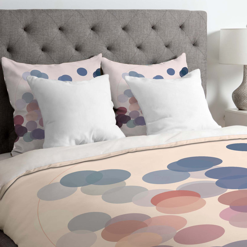 Gabi Glam Polyester Dots Duvet Cover, Queen, Lightweight