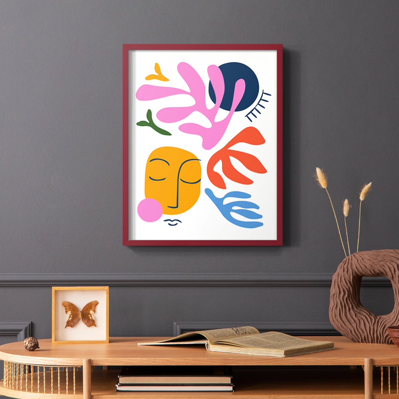 Matisse CDXL Framed Print - Solid Wood, Red, 10" H x 8" W