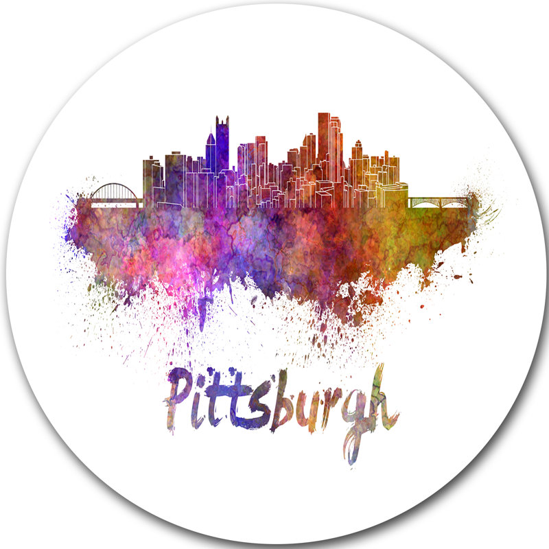 « pittsburgh horizon », impression sur métal, H 38 po x l 38 po x P 1 po