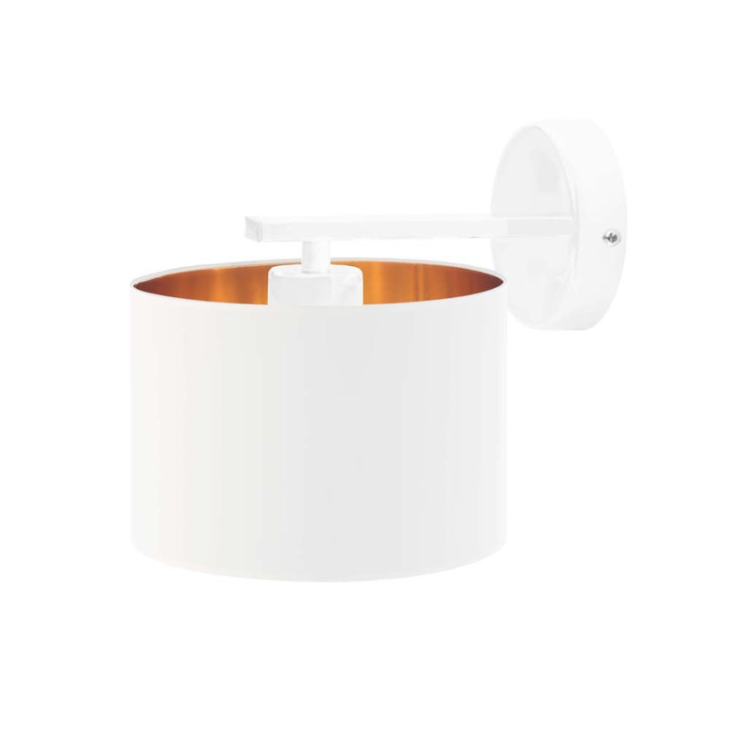 Artis Steel Armed Sconce, White, White