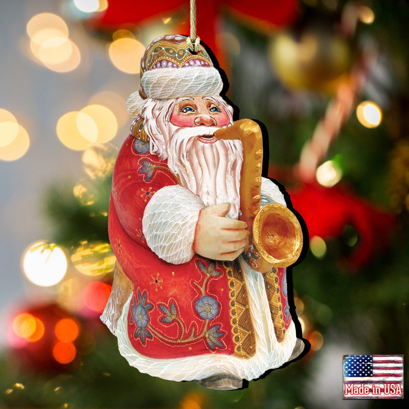5'' Handmade Wood Shatterproof Holiday Shaped Ornament