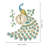 Domagala Luxury Peacock Metal Wall Clock