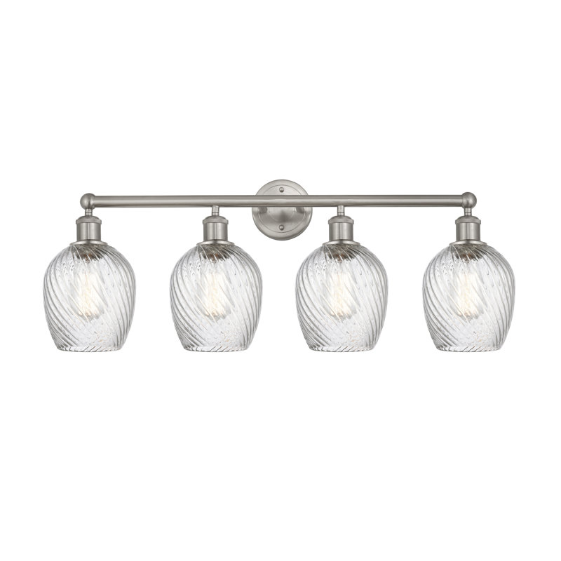 Éclairage pour meuble-lavabo 4 lumières 32 pouces Orianne, Nickel satiné brossé