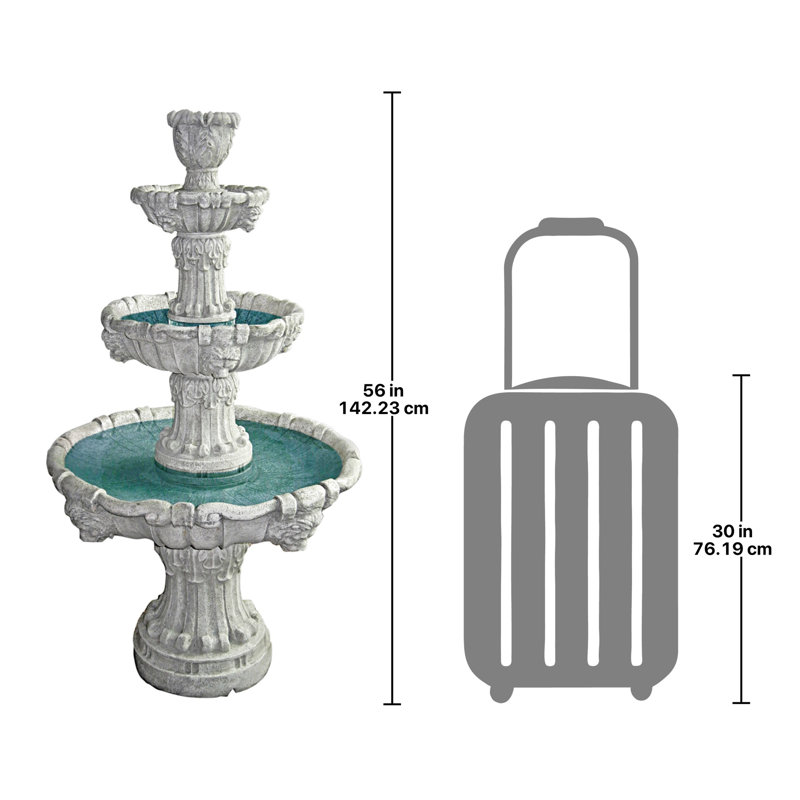 Medici Lion Four-Tier Floor Fountain