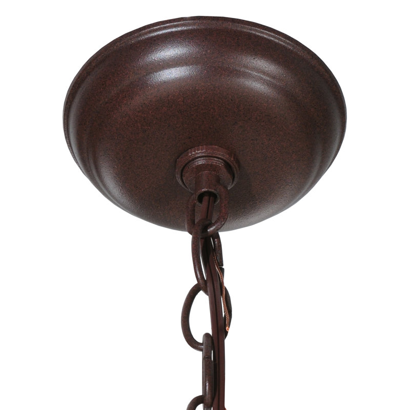 Mahogany Bronze Mini Pendant Lantern with Clear Glass Shade