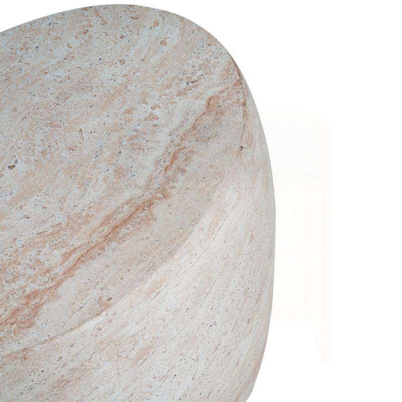 Table d'appoint d'extérieur en béton léger Travertine