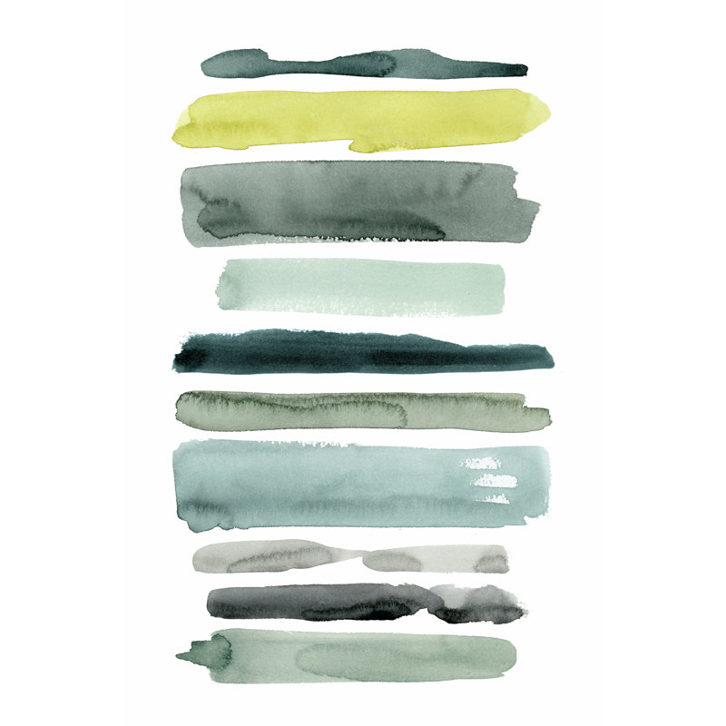 Sea Strokes I - Wrapped Canvas Painting, 46cm H x 30cm W
