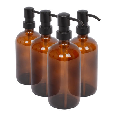 4x Glass Soap Dispensers - 500ml