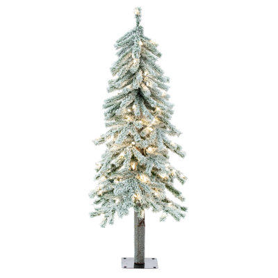 4' Lighted Pine Christmas Tree