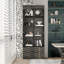 Elegant LED-Lit Bookcase With Tri-Colour Lighting And Glass Display Doors