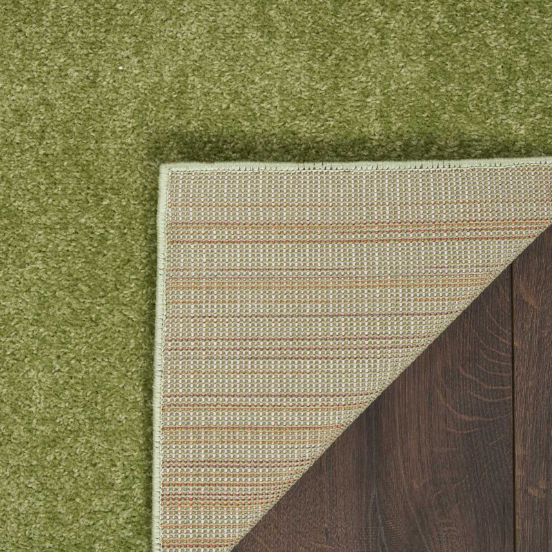 Mullican Sandy Solid Green Easy Care Indoor/Outdoor Area Rug, Rectangle 8' x 10'