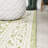 Moten Medallion Textured Weave Green/Cream Indoor/Outdoor Rug-1730965917