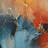 Teal Orange Bold Abstract Flow Collage II - Modern Curtain - Velvet Room Darkening - 1 Panel-107831854
