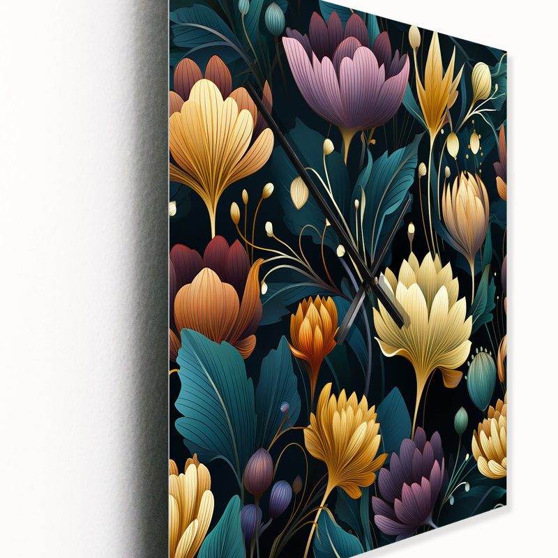 Jannemieke - Horloge murale florale, Grand