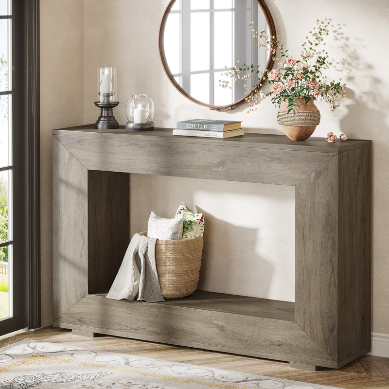 Breisch 47.2'' Console Table, Gray Wood