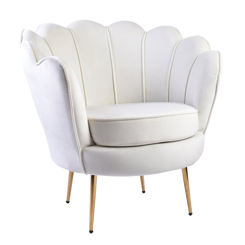 Fauteuil de meuble-lavabo Isabella, Velours blanc