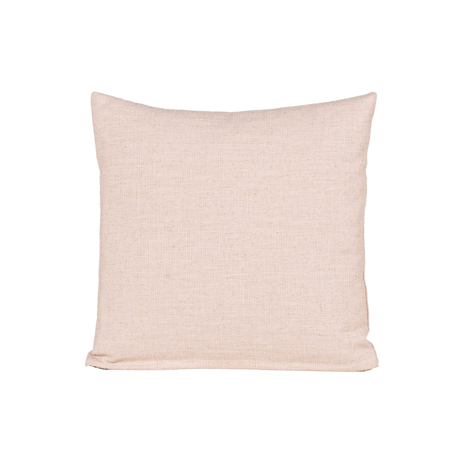 Indy Faux Linen Accent Pillow, Feather, Pink, Square 22"