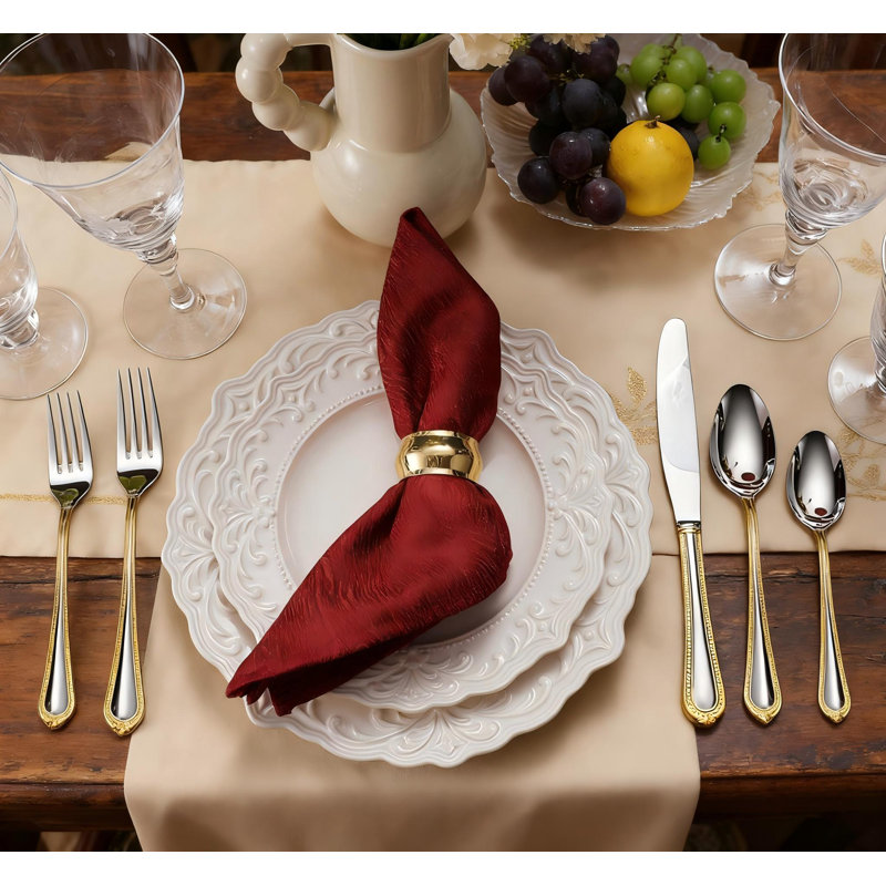 20-Piece Refined Bead Silverware Set, 18/10 Stainless Steel Flatware Service For 4, Dishwasher Safe With Mirror Finish
