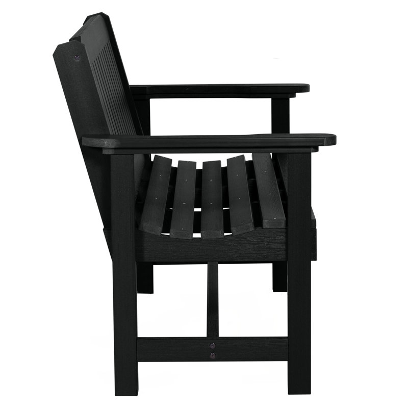Lunz Outdoor Bench, Black