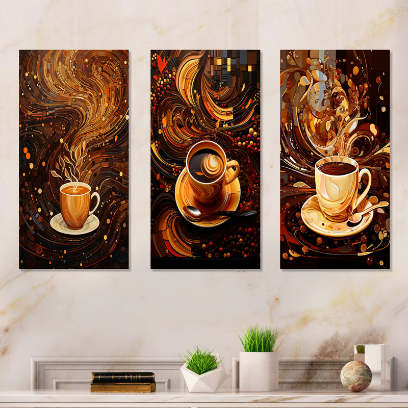 Tasse à café Coffee Dreamy, H 28 po x l 36 po, Toile tendue