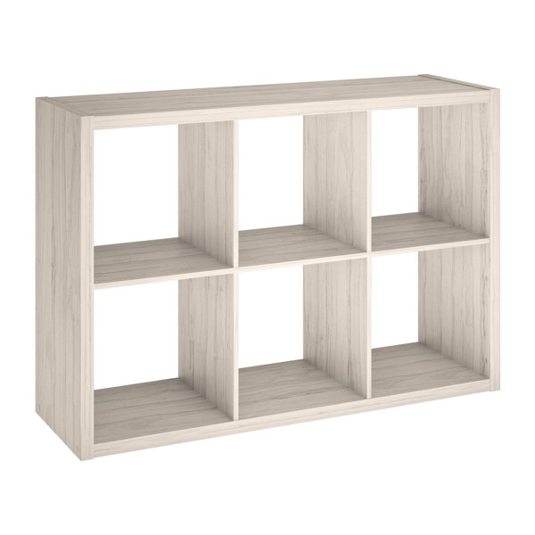 Costway 31.5 in. Tall Natural Engineered Wood 6-Cube Storage 2