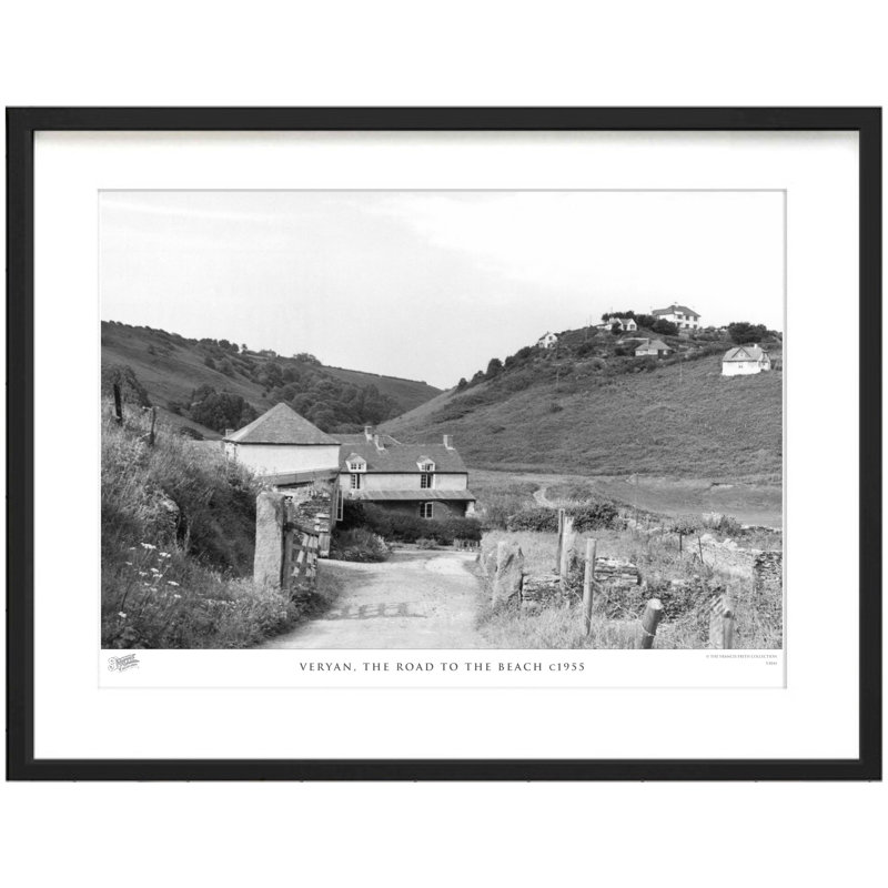 Veryan, The Road To The Beach C1955 by Francis Frith - Single Picture Frame Print, 40cm H x 50cm W x 2.3cm D