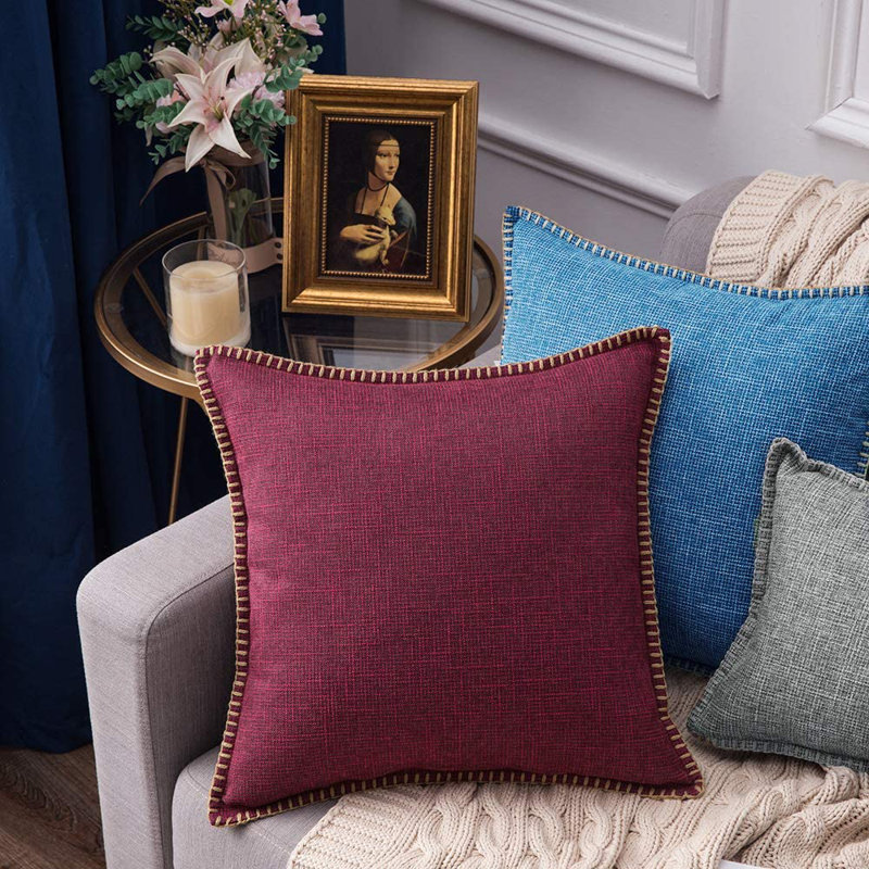 Pillow Cover, Red, 18"H x 18"W