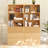 71" H X 94.5" W Bookcase Cabinet With Glass Doors & Drawers (2A+2B)