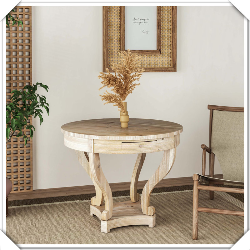 Table basse à bout rond avec pieds courbés, Beige