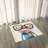 Subtle Elegance Non Woven Soft Type Printed Rug with Minimalist Floral Motif and Soft Pastel Hues for a Cozy and Stylish Home Interior-125788361