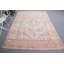 Grand tapis turc rétro Oushak idéal pour les salons et les cuisines au design antique
